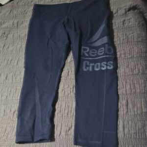 Reebok Navy Workout Capri Leggings